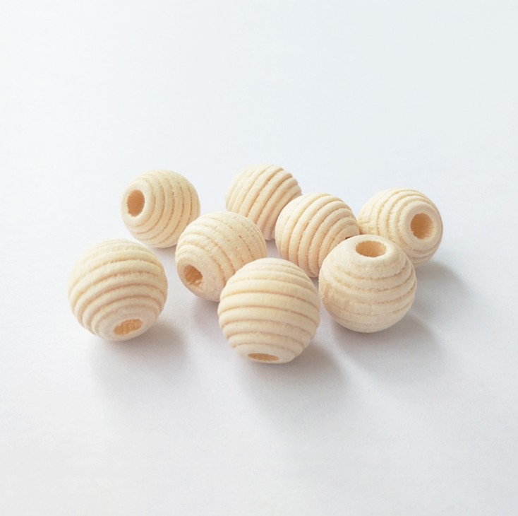 diy jewelry accessories: natural wood color wood beads, threaded beads, round bead materials, round beads, loose beads
