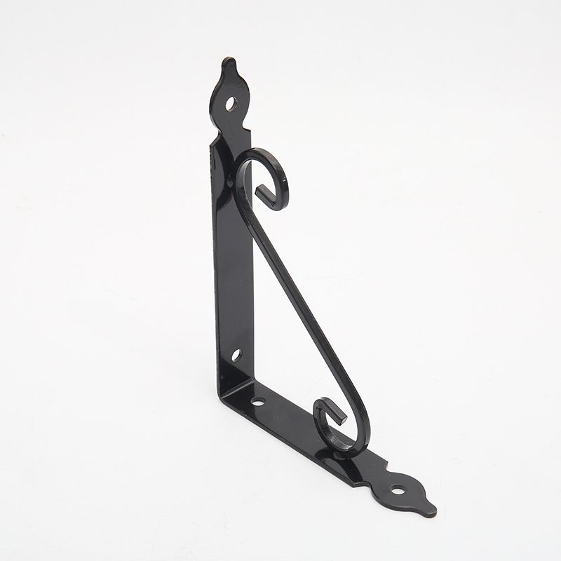24*29 flowered head S-type black lacquered iron bracket