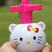 Children spin KT Cat flash music gyro new electric bright color creative toys for children best-selling toys