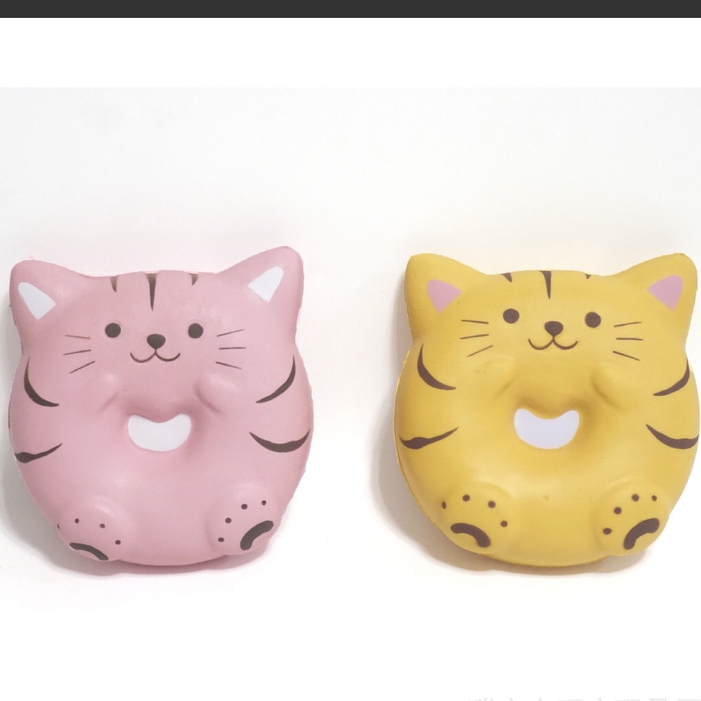 Factory Direct Pu Slow Rebound Foam Decompression Squishy Simulation Toy Cat Donut
