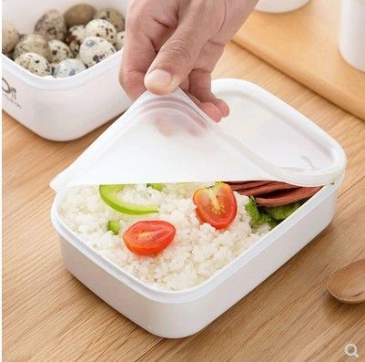 Direct-sale plastic refrigerator, fruit preservation box, microwave oven bento box, rectangular small lunch box, food storage box Specification drawing