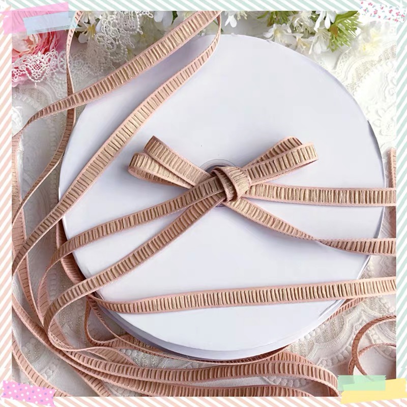 Yuhe Webbing 1cm pink pleated double-sided iridescent special ribbon DIY handmade hair accessory material Hair accessory accessory Application Scenario