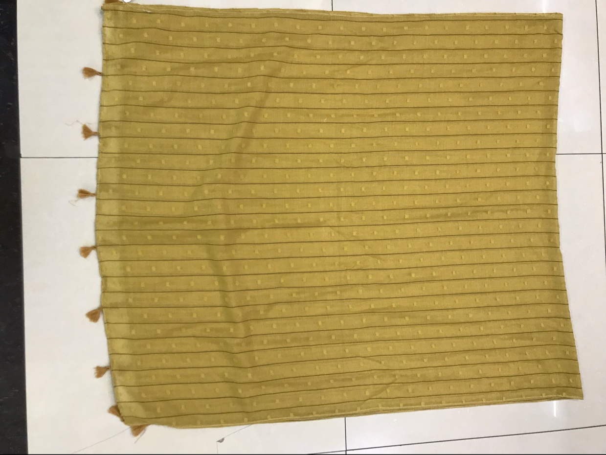 Little Dot Vertical Strip Hanging Beard Scarf full figure