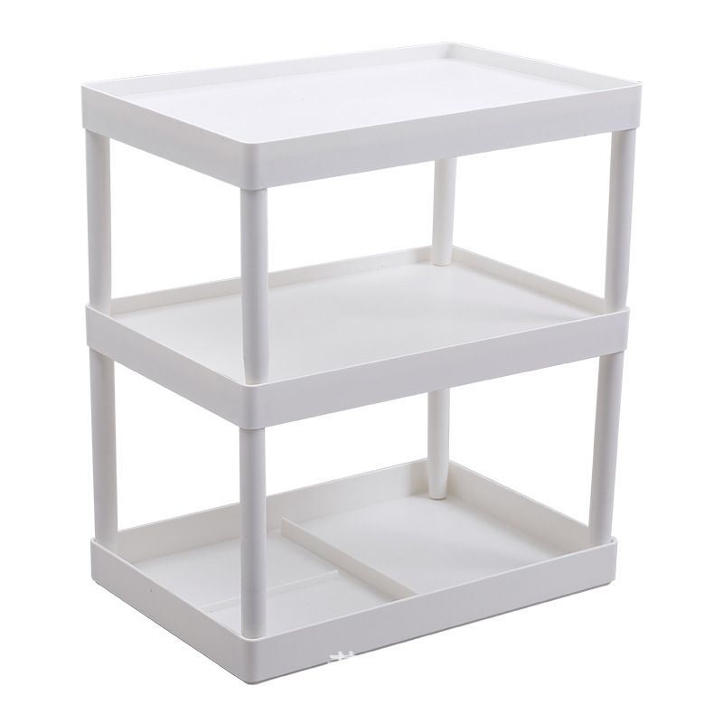 直销多层桌面收纳架厨房塑料整理架浴室台面化妆品储物架置物架