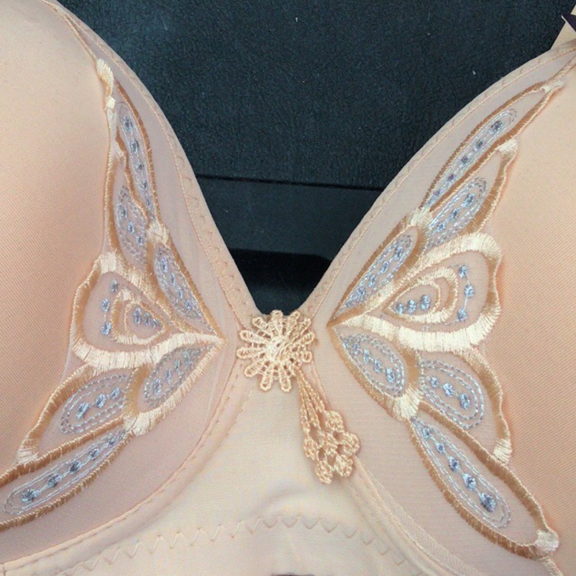 Butterfly 🦋 Embroidered Plus Size Bra details Picture