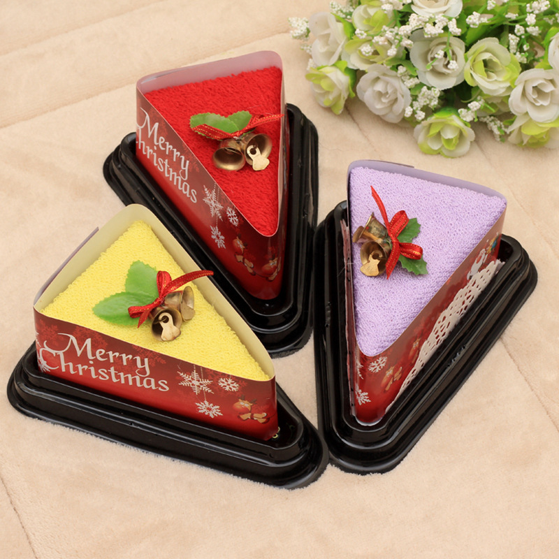 Christmas Triangle Creative Personality Shape Valentine's Day Birthday Party Decoration Supplies Wedding Gift Towel Wholesale details Picture