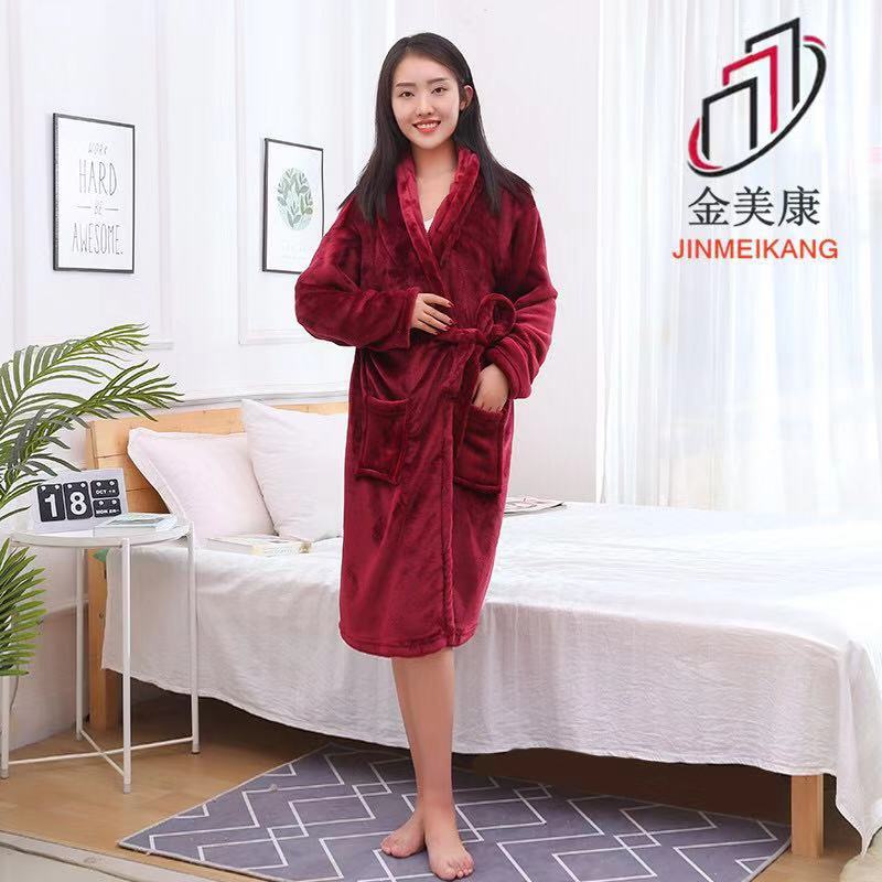 Coral fleece bathrobe
