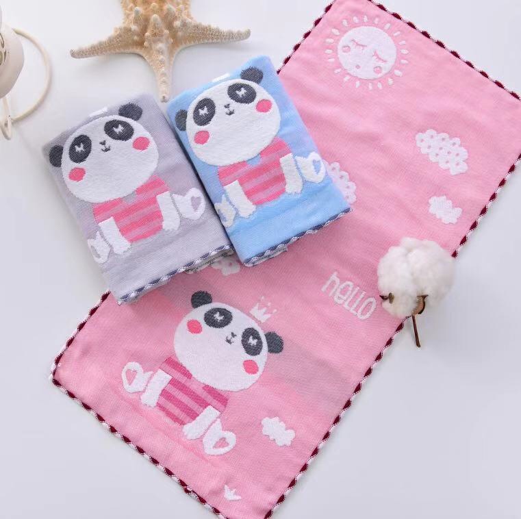 The gauze Chenille pure cotton children's towel is 25cm*50cm in many styles and can be mixed Specification image