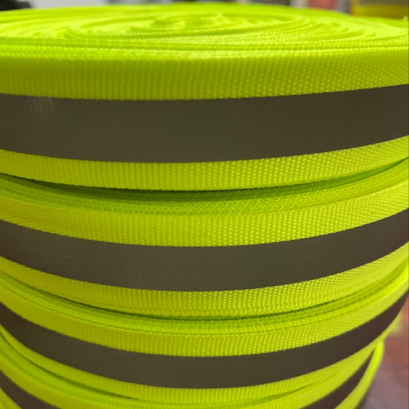 2X1 fluorescent yellow reflective webbing details Picture