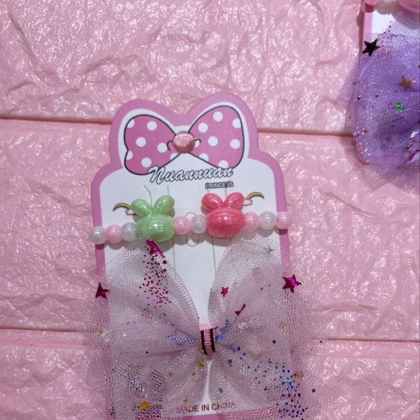Children's bracelet, hairpin, Korean-style mesh bow tie, Flower Warmth details Picture