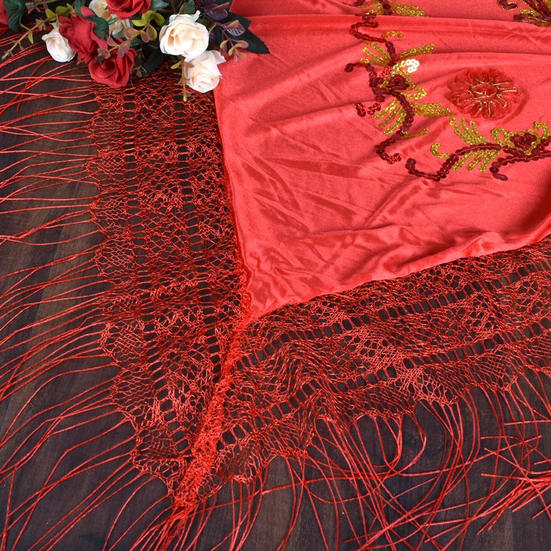 现货结婚缎布盖头新娘盖头新人盖头结婚头纱批发详情5