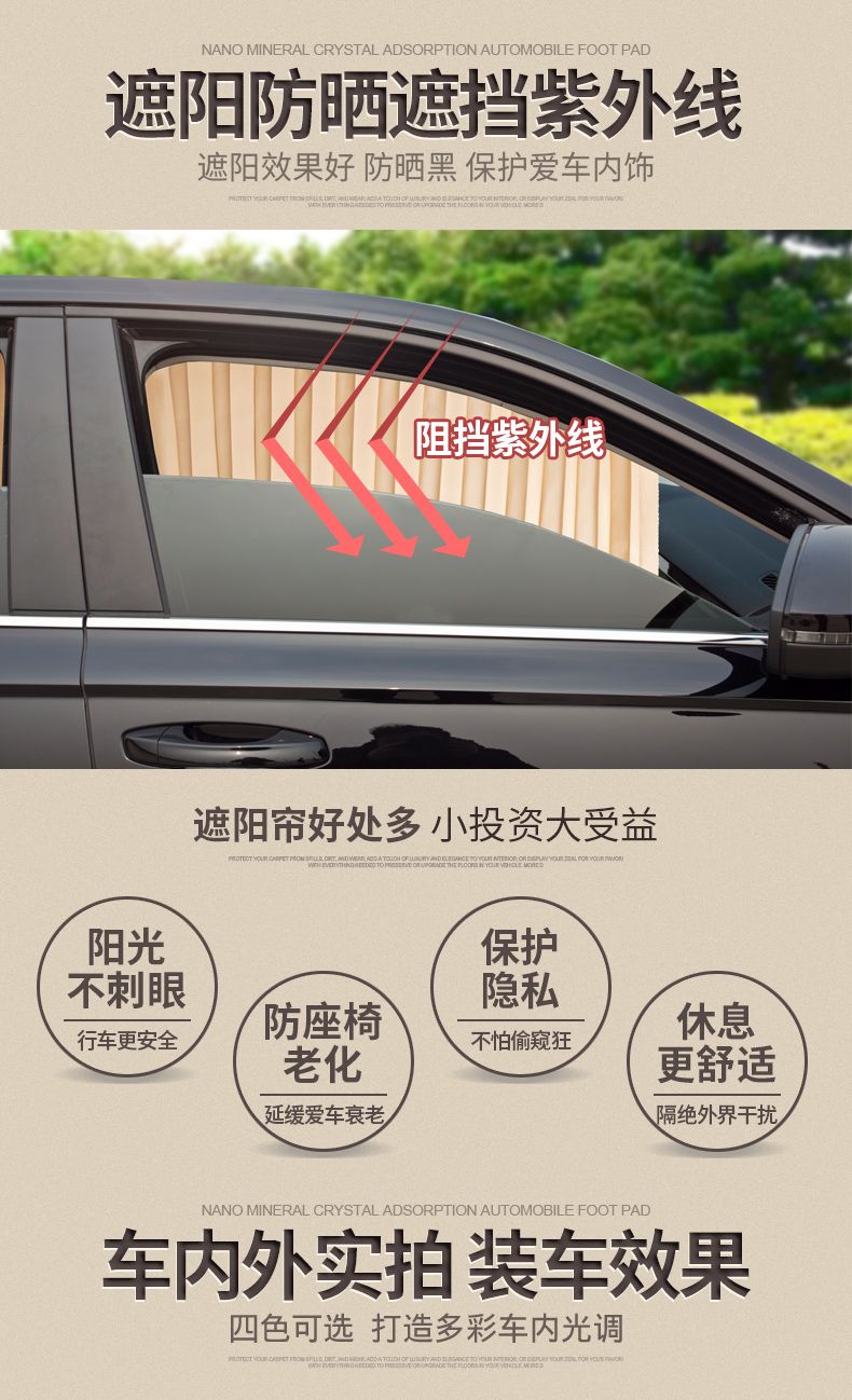 汽车轨道遮阳帘/车门遮阳挡详情图6