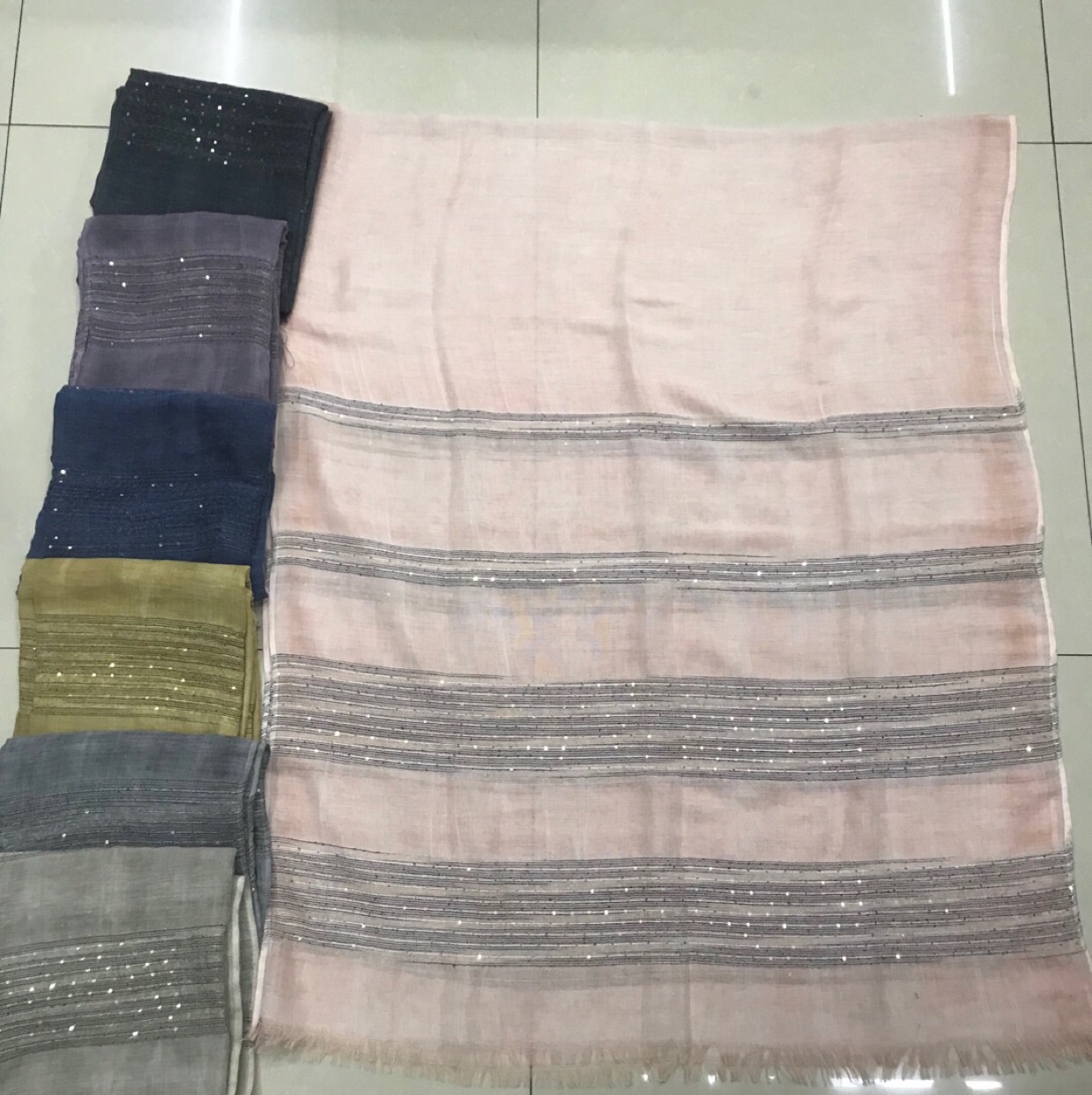 Two Sequins Stained Long Cloth
