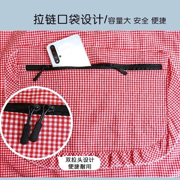 新款字母拉链围裙细节图