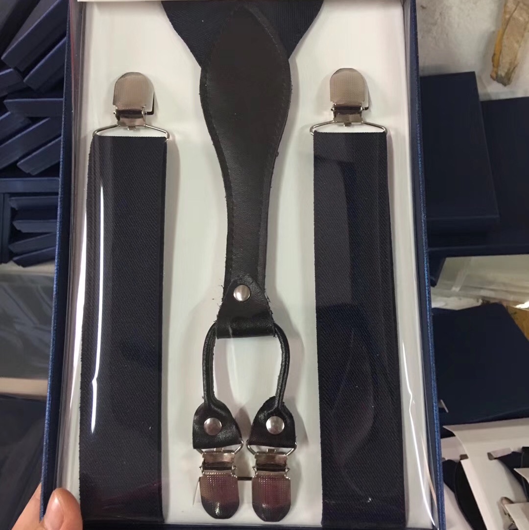 Four-Clip Pants With Long Suspenders With Fat Pants With 4-Clip Elastic Suspenders For Men details Picture
