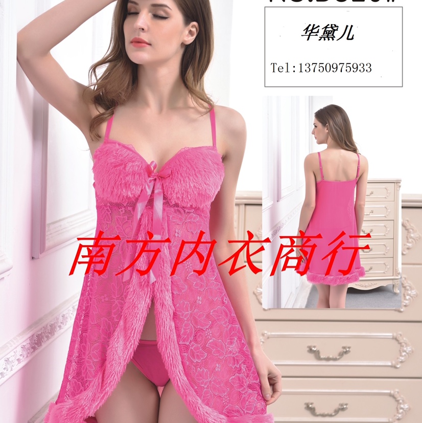 外贸情趣内衣罩杯钢托胸垫聚拢女式欧美性感睡衣细节图