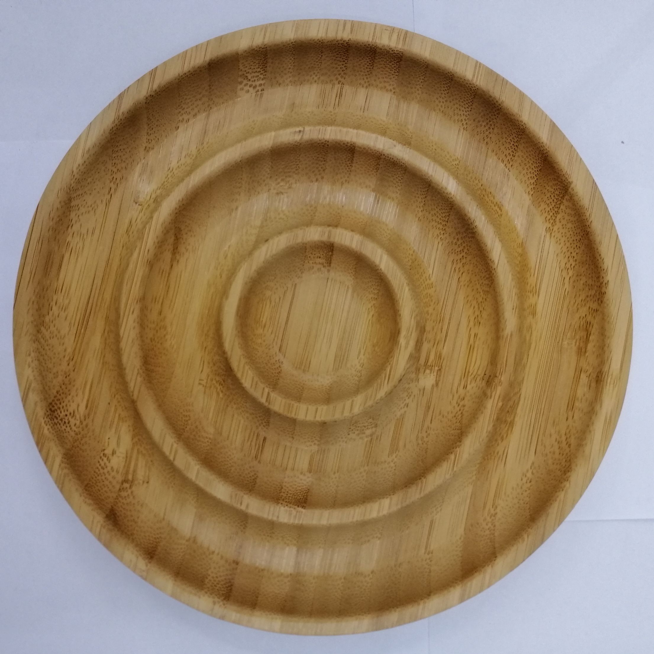 三圈圆 竹制超大号 托盘水果盘干果盘坚果盘北欧家用托盘