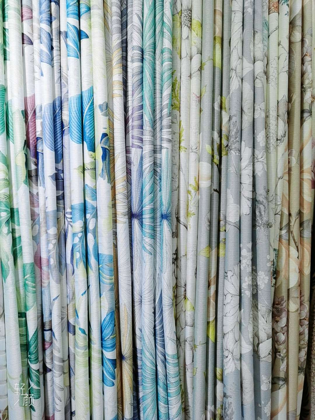Bamboo joint cotton printed curtains