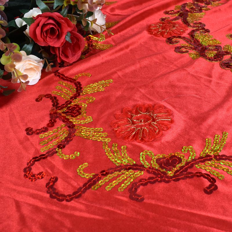 现货结婚缎布盖头新娘盖头新人盖头结婚头纱批发详情4