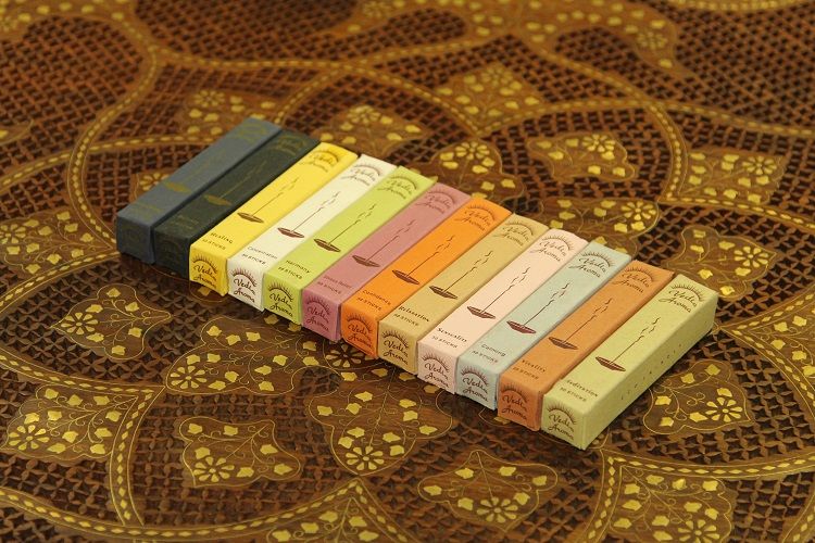 Indian imported VEDIC stick-less functional incense for home and office use, available in stock with various scents Item Picture