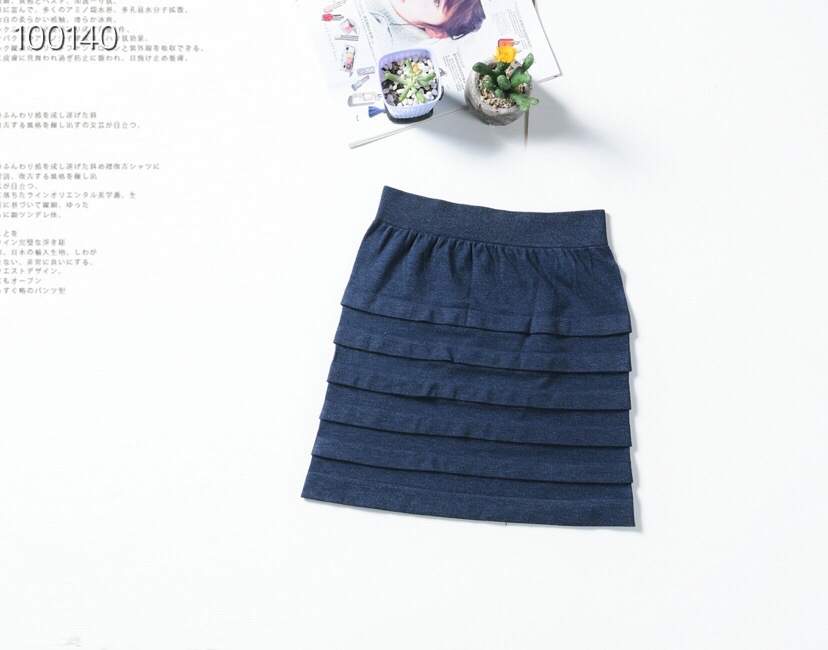 Pleated Heating Cotton Wrap Skirt 5847 undefined