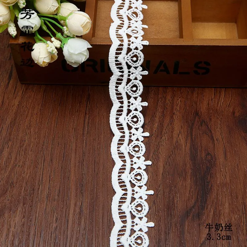 3.5 cm exquisite water-soluble lace milk silk fabric factory direct sales of clothing accessories detail image 2