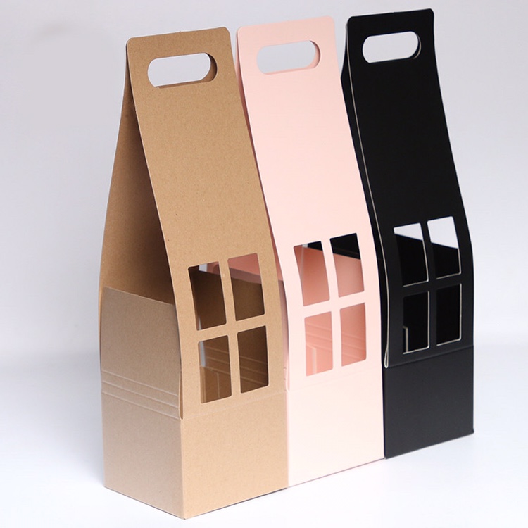 窗户提手盒折叠鲜花包装盒