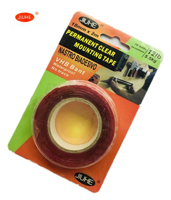 Set of red film double-sided tape