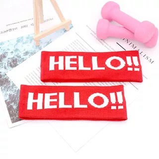 Sports Headband Letters Hello!