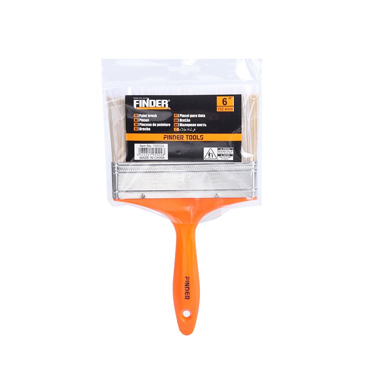Finder tool a 6 "PET Paint Brush with orange plastic handle thumbnail