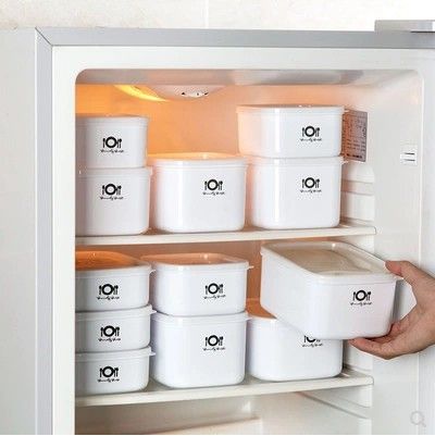 Direct-sale plastic refrigerator, fruit preservation box, microwave oven bento box, rectangular small lunch box, food storage box full figure
