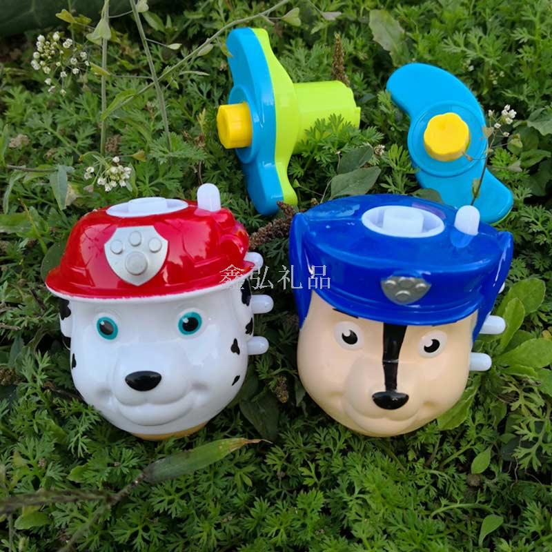 Paw Patrol Flashing Music Gyroscope Creative Toy, Luminous spinning Press Black Technology Wonder gift toy