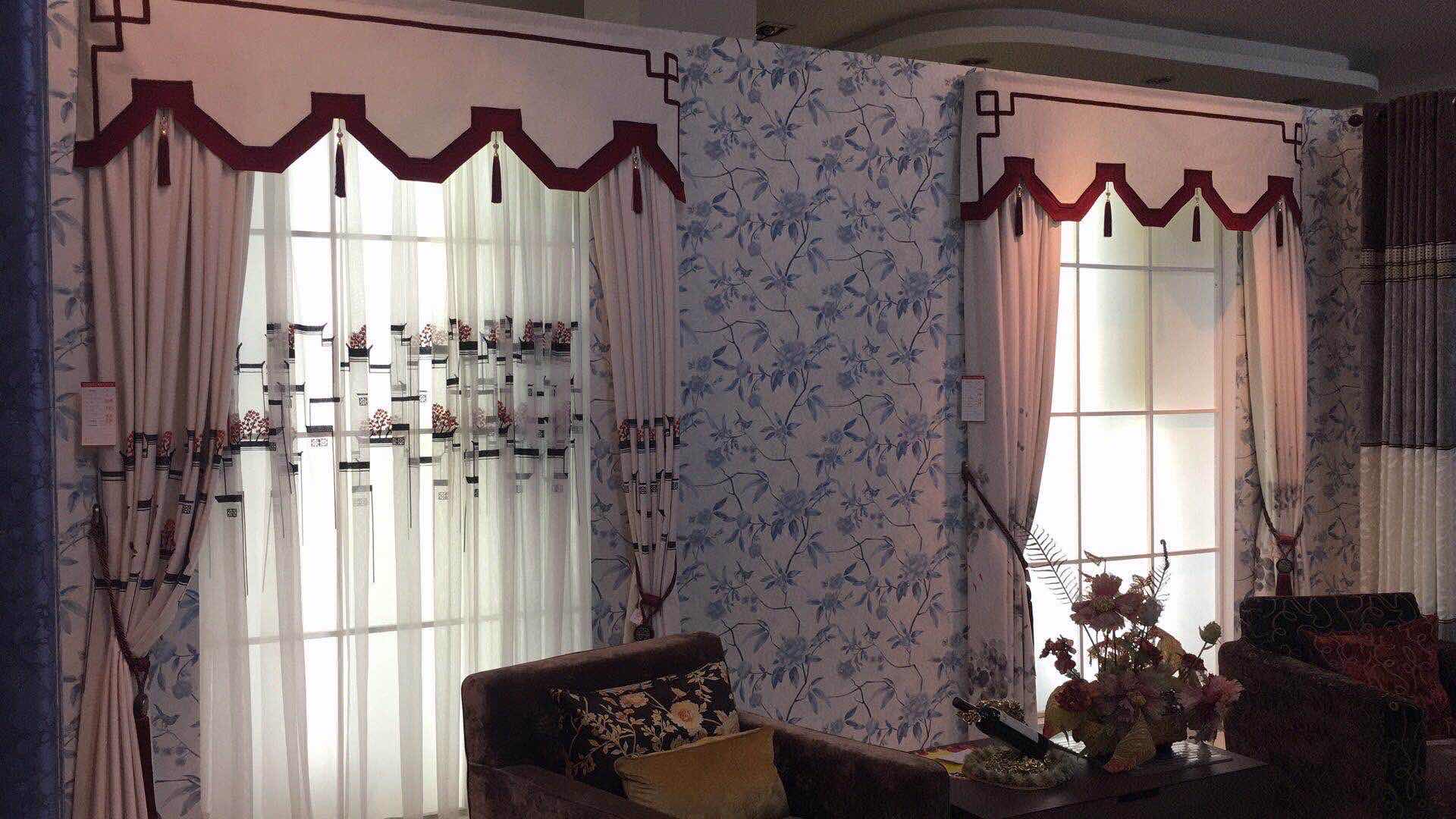 新款中式窗帘卧室客厅豪华窗帘美观遮光窗帘典雅