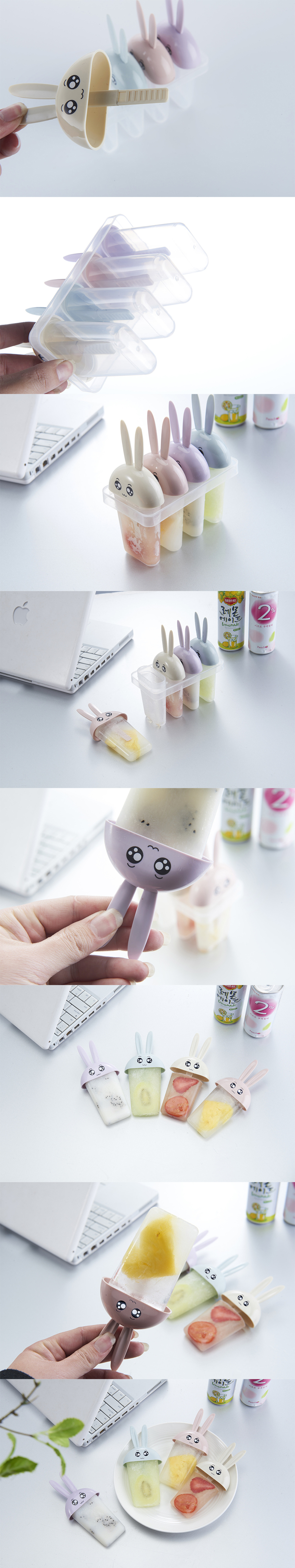 Cute DIY combination of Popsicle mold plastic Popsicle ice box, Popsicle mold ice cream mold detail image 1