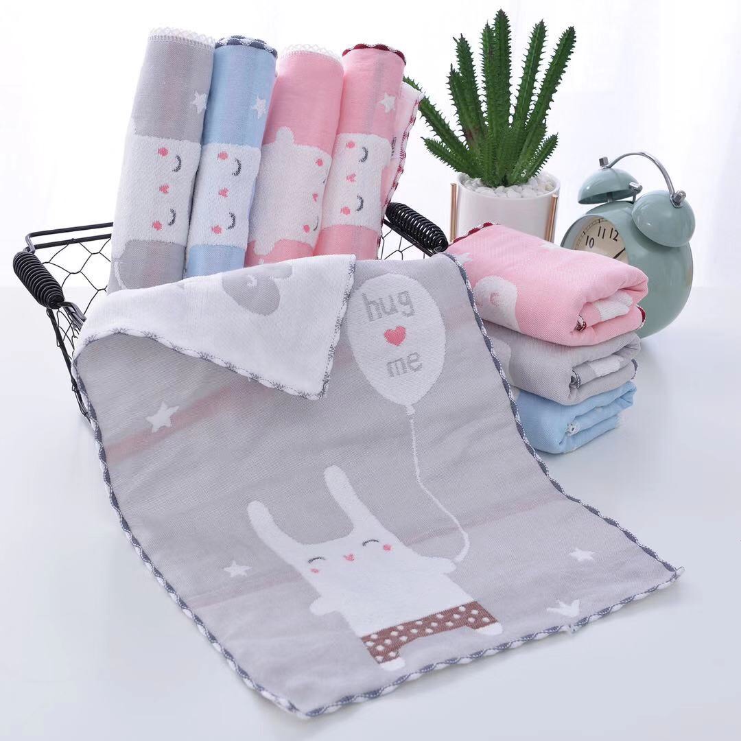 The gauze Chenille pure cotton children's towel is 25cm*50cm in many styles and can be mixed Application Scenario