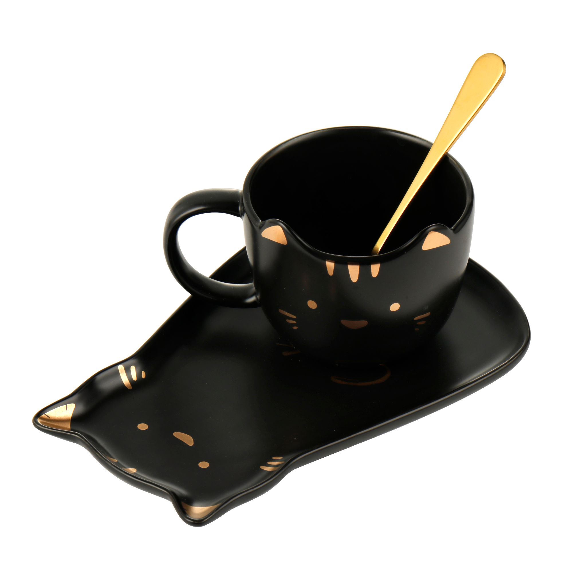 Cute Cat Coffee Cup And Tray Gsjy3510 details Picture