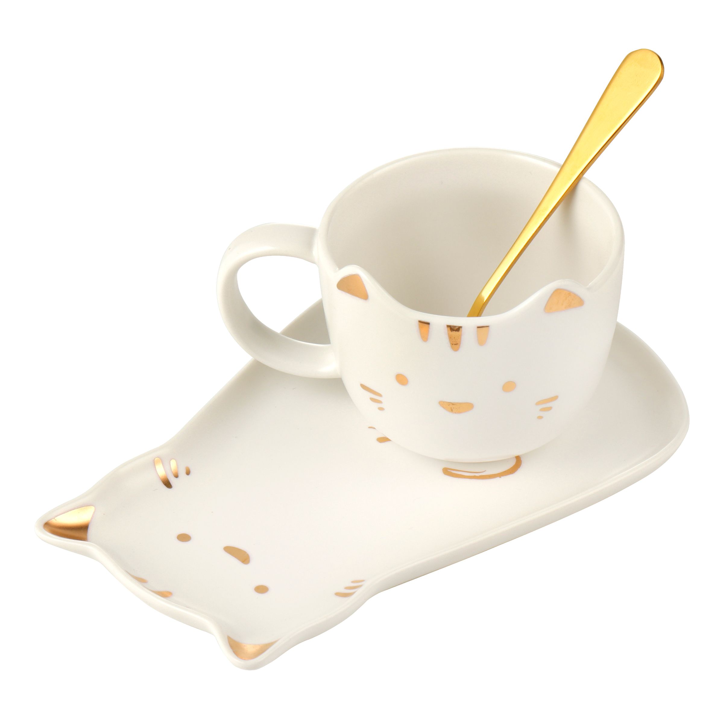 Cute Cat Coffee Cup And Tray Gsjy3510 Application Scenario