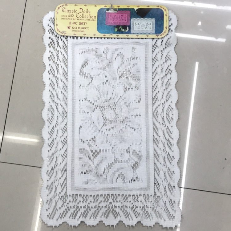 30x45CM white rice lace table mat full figure
