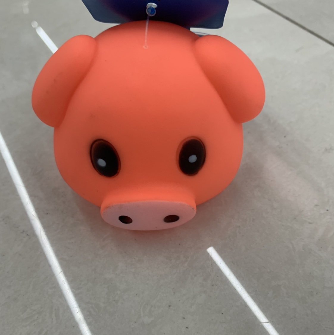 Orange piglet pet toy