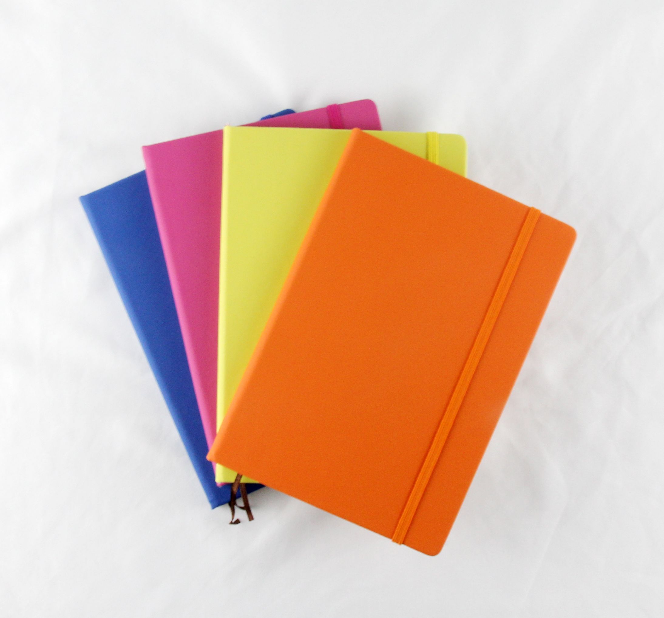 Colorful hard leather notebook A5 Business Notebook with simple and elastic band customized LOGO Specification drawing
