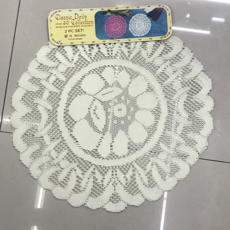 39cm white rice round table mat full figure