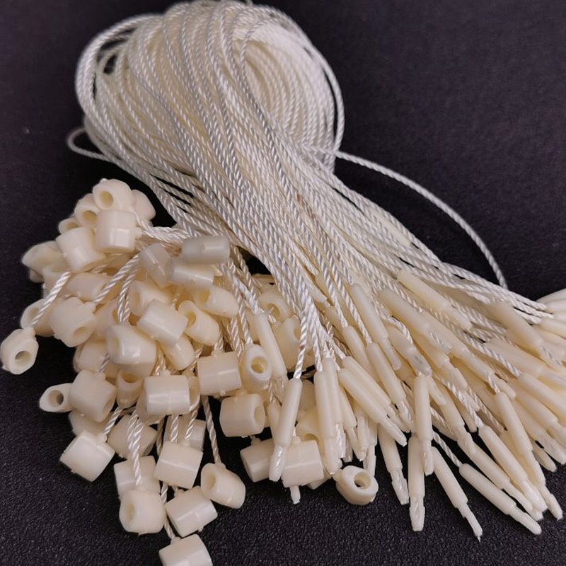 芝麻圆筒吊粒酒桶扣吊绳服装吊牌绳扣吊牌线现货通用1000条可定制