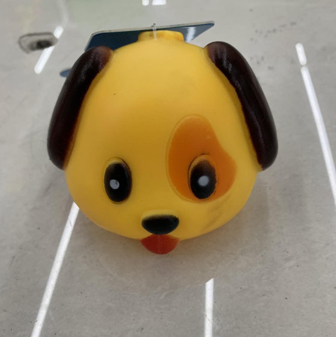 Yellow dog-shaped pet toys