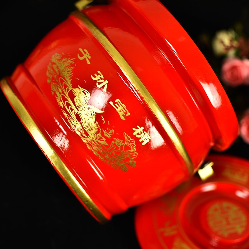 Wooden descendant bucket wedding room decoration, wedding treasure bucket pic 5