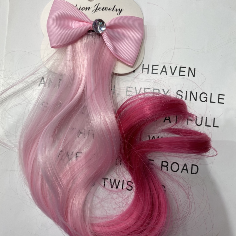 Children's wigs, hair clips, color hair clips, Korean hair clips for girls, princess hair accessories, little clips for girls, headwear cards details Picture