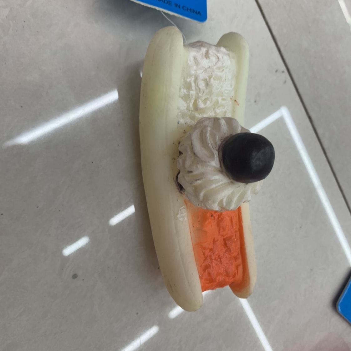 白色热狗宠物玩具