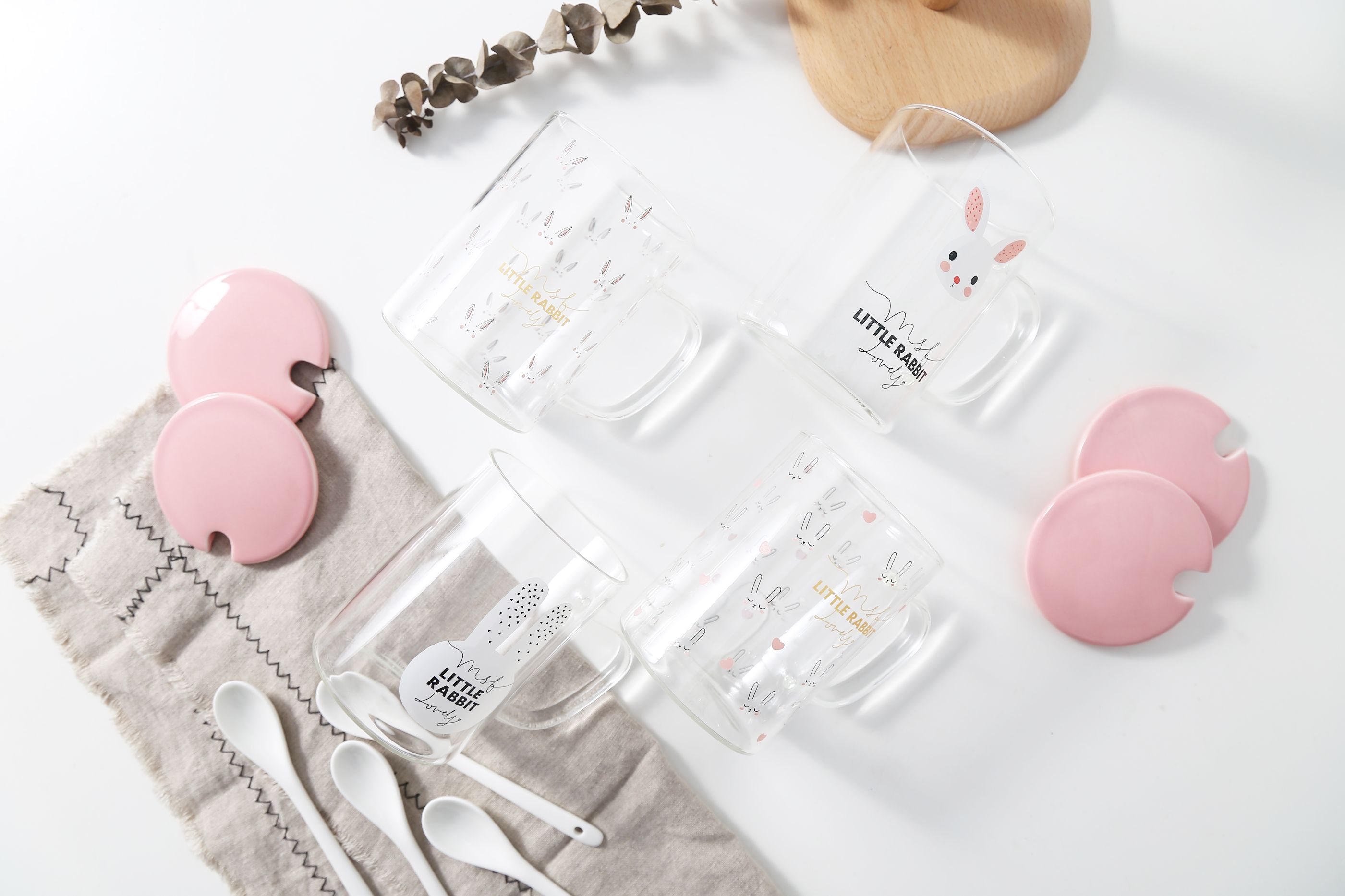Pink Rabbit Glass Mb9049