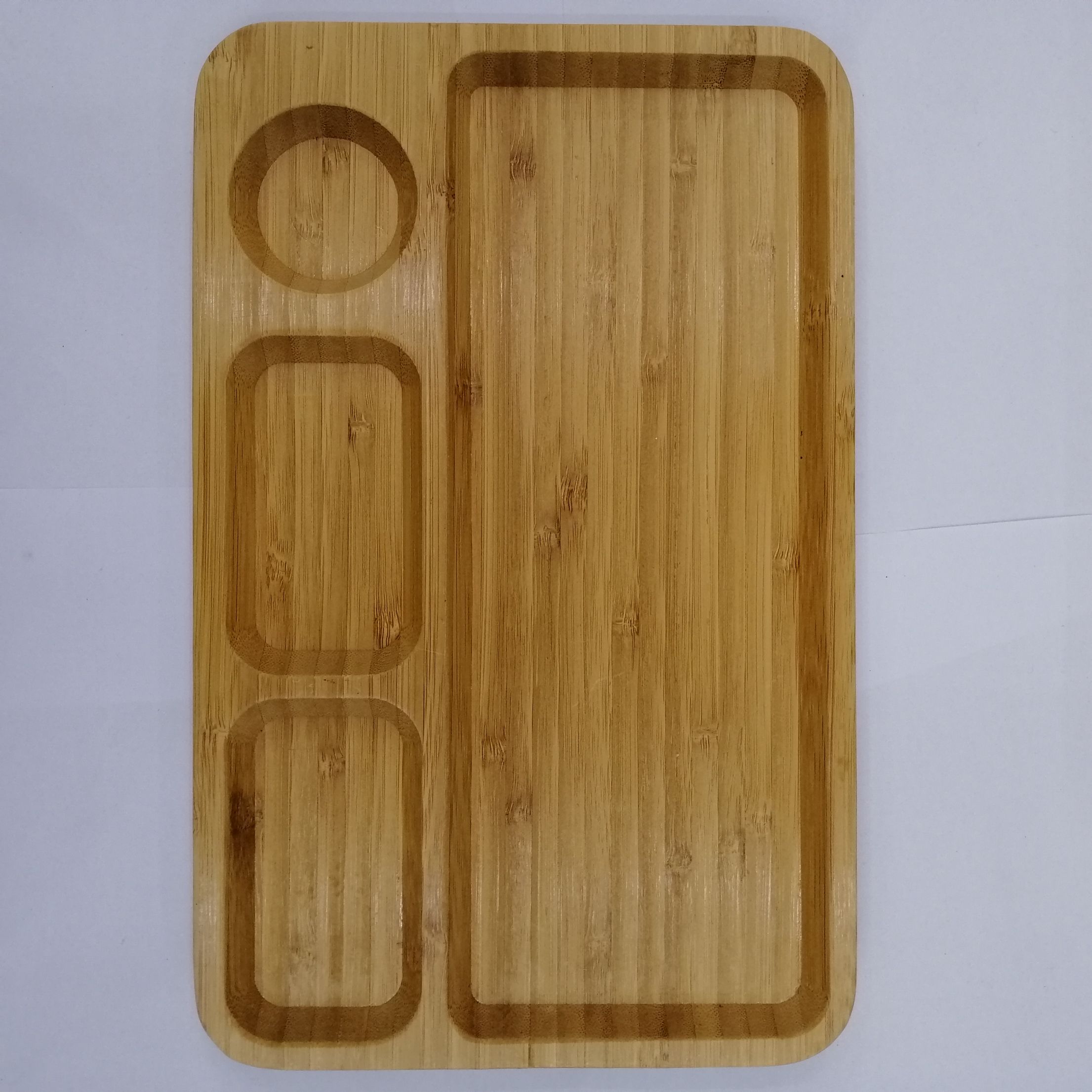 Large bamboo tray fruit tray dry fruit tray nut tray Nordic household tray