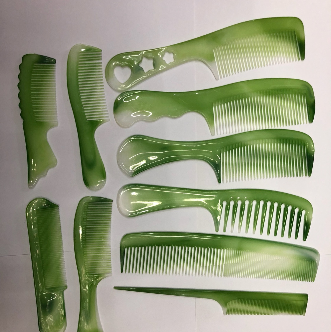 网红直播带货爆款10件套梳子 牛筋梳5大5小 送盘发器产品图