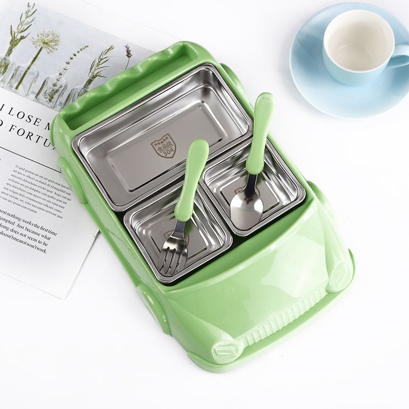 304不锈钢汽车餐盘儿童饭盒详情图2